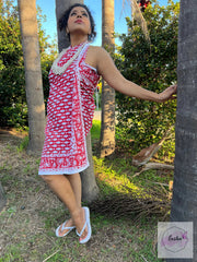 Block Print Sarong-Red Fish