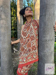 Block Print Sarong-Geomatric Kalamkari
