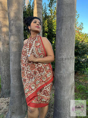 Block Print Sarong-Geomatric Kalamkari