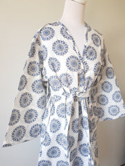 Aqua - Short Kimono Robe - Kimono Robe by EeshaBoutique - gshop, Short Robe