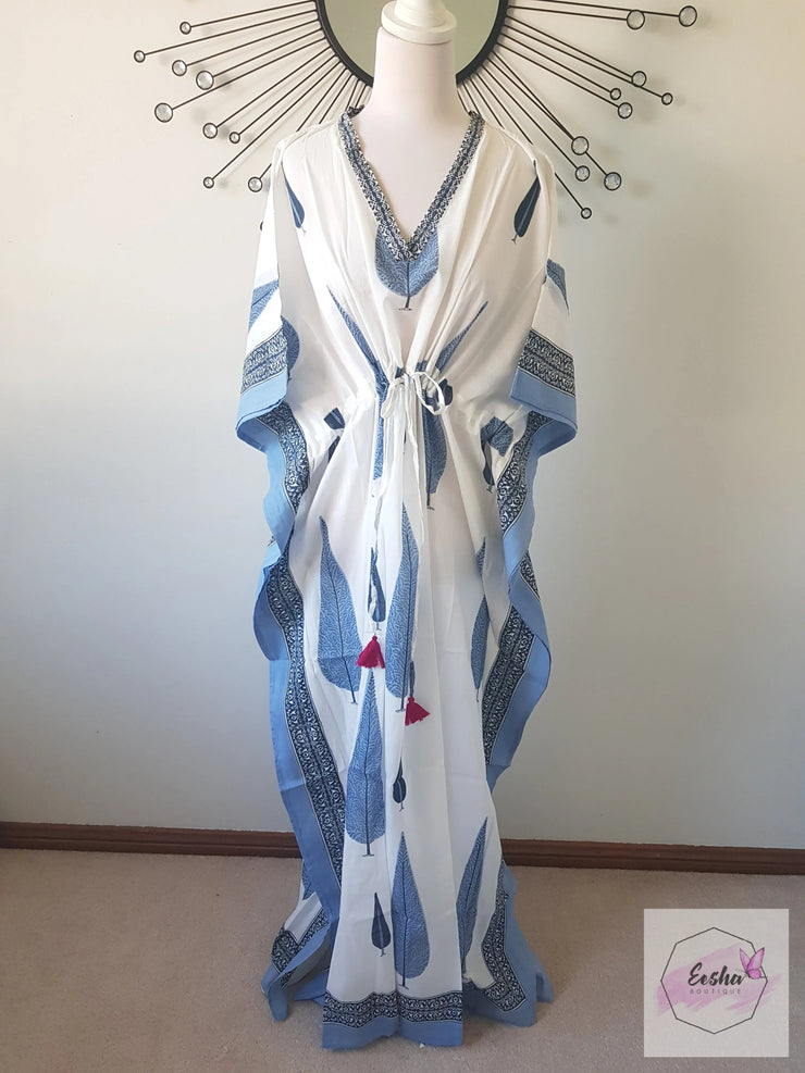 Long Kaftan -Hand Block Print - Cotton Voile