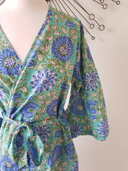 Surya Short Kimono Robe - Kimono Robe by EeshaBoutique - gshop, Short Robe