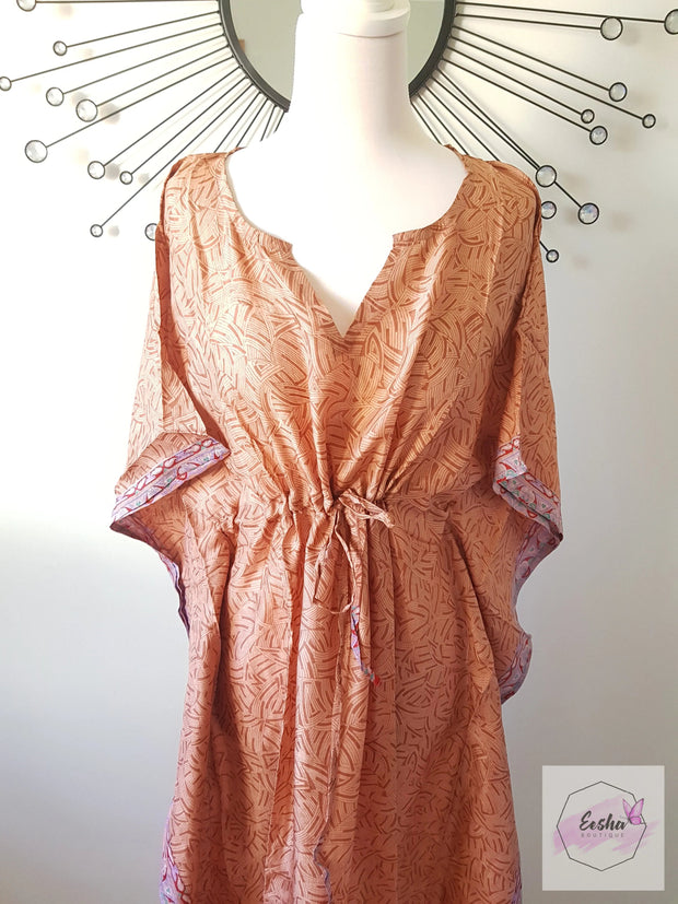 Vintage Silk Long Kaftan - Eesha Boutique