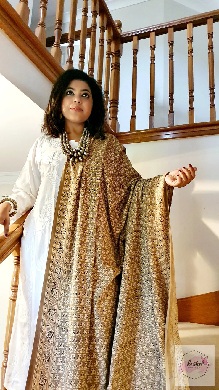 Ajrakh Sarong Dupatta