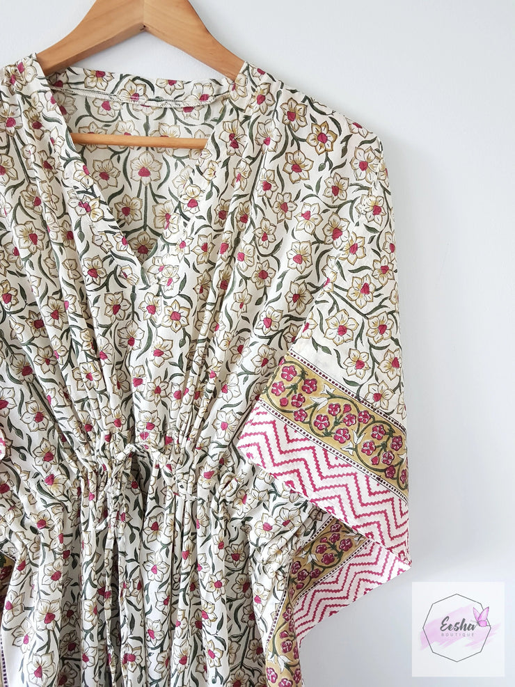 Chinar - Hand Block Print Long Kaftan