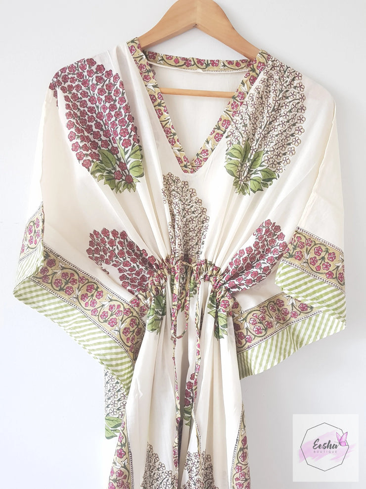 Chinar Paisley - Hand Block Print Long Kaftan