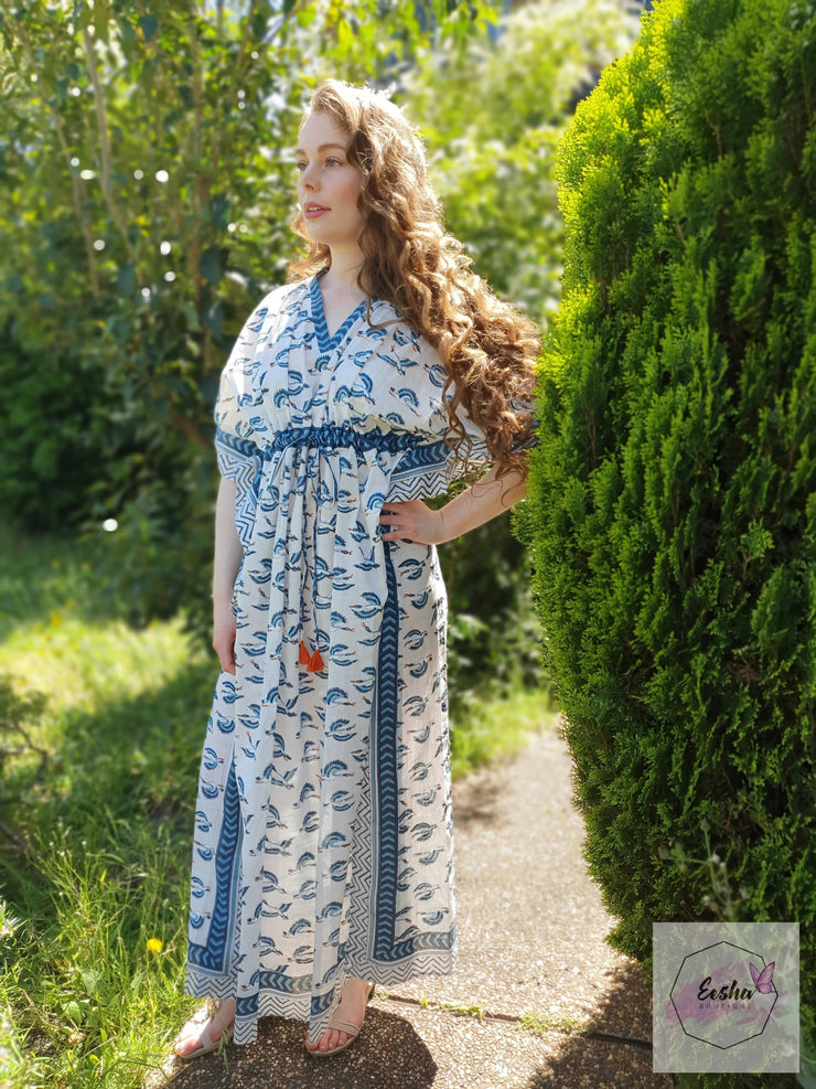 Crains - Hand Block Print Long Kaftan