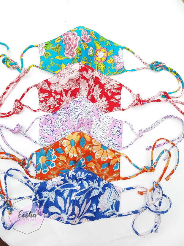 Face Masks - Three layers with string -  by EeshaBoutique - Face Mask, gshop