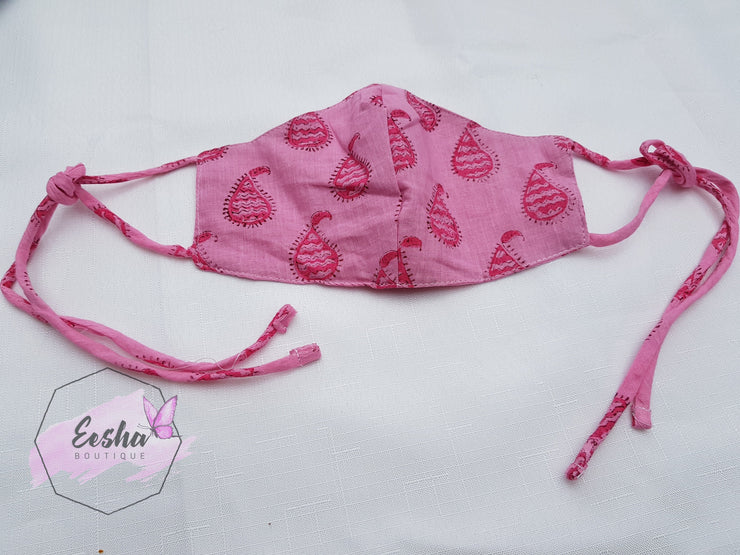 Set of 3 Face Masks - Three layers with string -  by EeshaBoutique - Face Mask, gshop