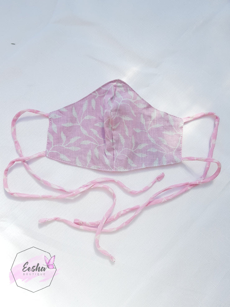 Baby Pink Face Mask - Three Layers With String -  by EeshaBoutique - Face Mask, gshop