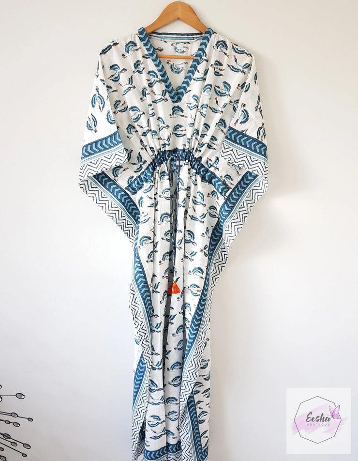 Long Kaftan -Hand Block Print - Cotton Voile