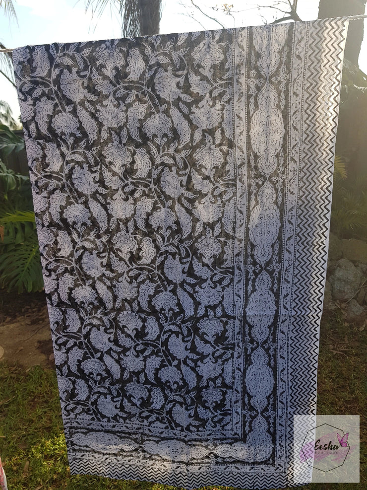 Hand Block Print Indian Organic Cotton Sarong