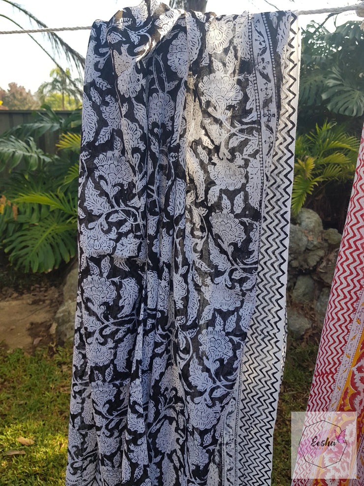 Hand Block Print Indian Organic Cotton Sarong