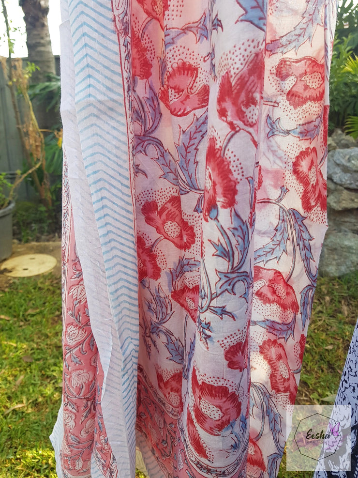 Hand Block Print Indian Organic Cotton Sarong