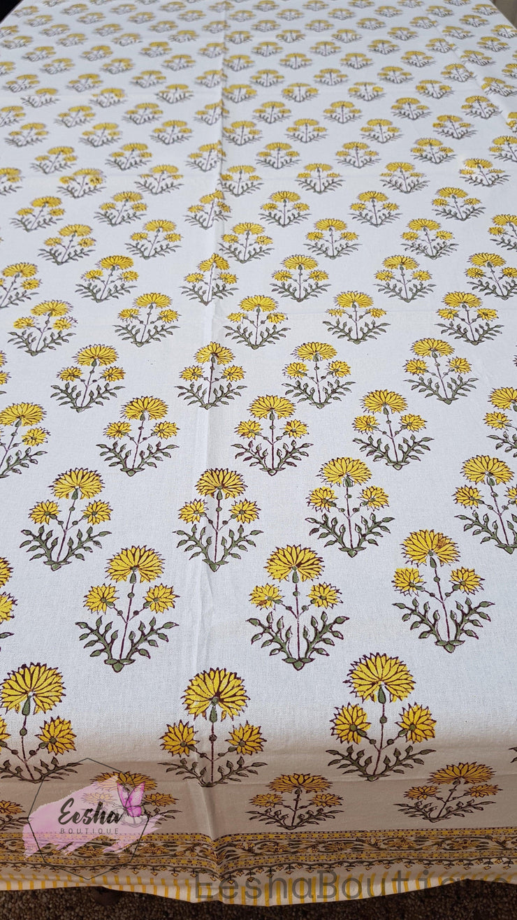 Hand Block Printed Table Cloth