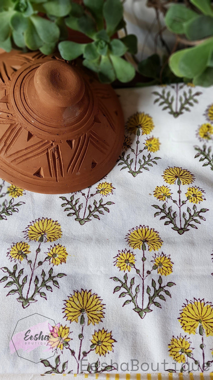 Hand Block Printed Table Cloth