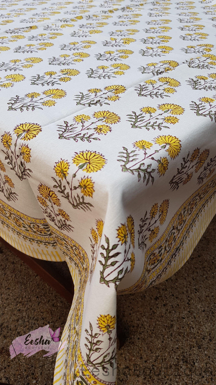Hand Block Printed Table Cloth