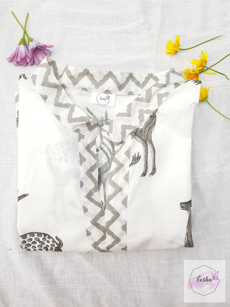 Deer Hand Block Print Tunic