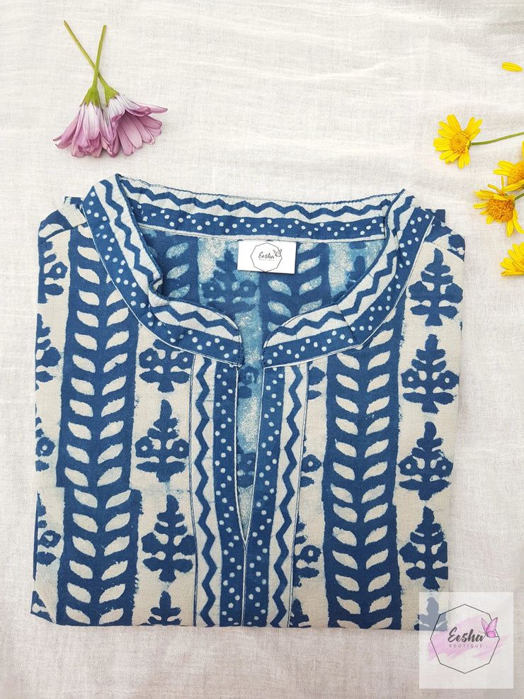 Indigo Hand Block Print Tunic