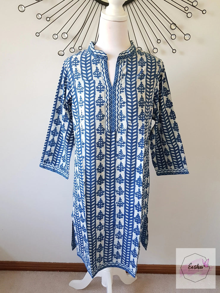 Indigo Hand Block Print Tunic