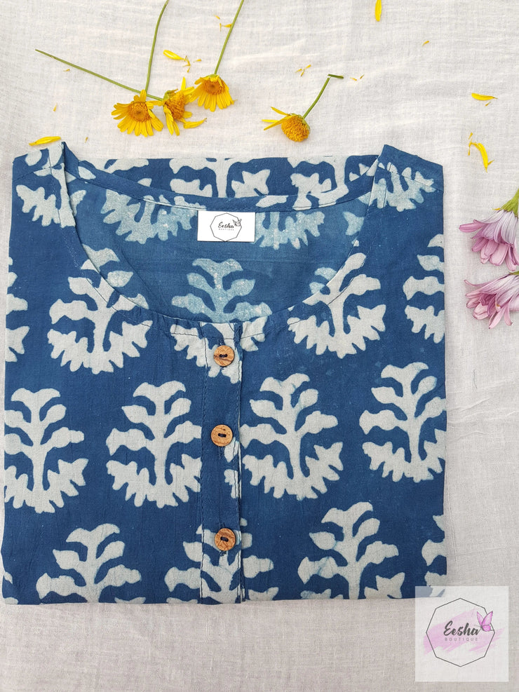 Indigo Tree Hand Block Print Tunic