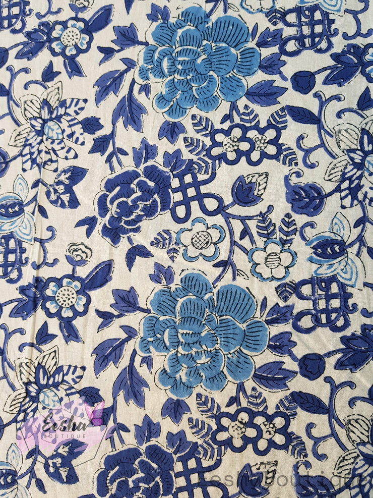 Hand Block Printed Table Cloth -  by EeshaBoutique - gshop, Indigo