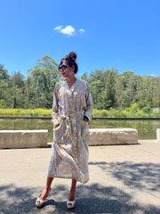 Hazelnut Long Kimono Robe-EeshaBoutique