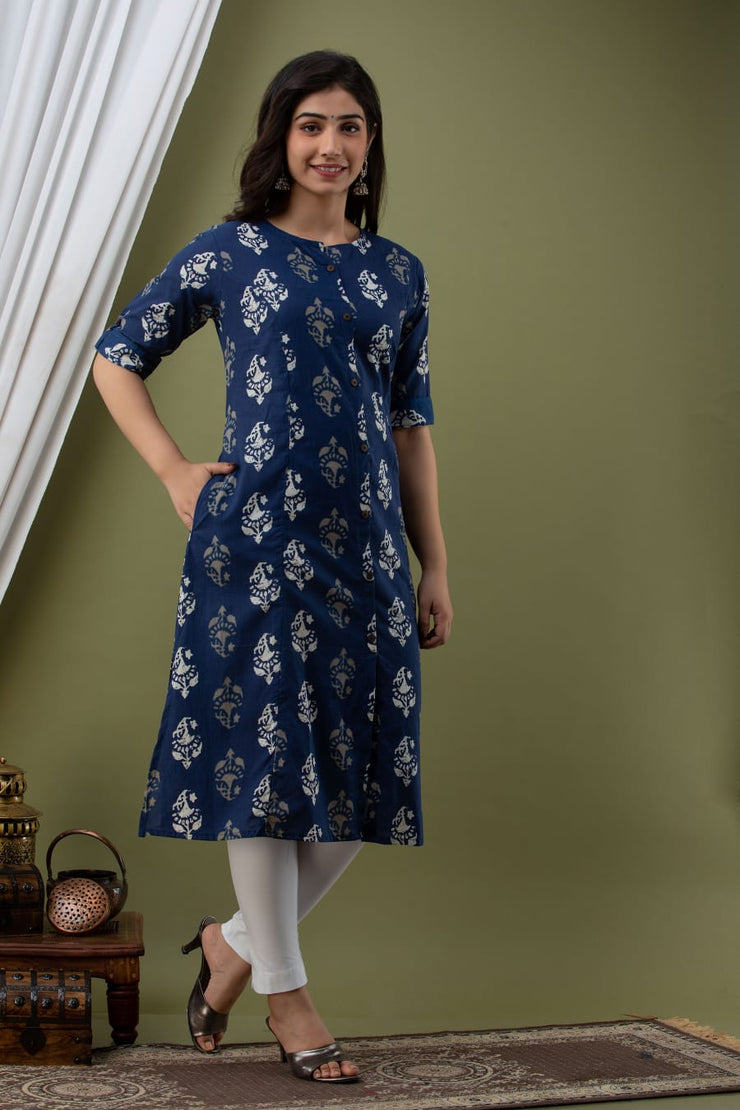 Princess Cut A-line Cotton Dress Kurta
