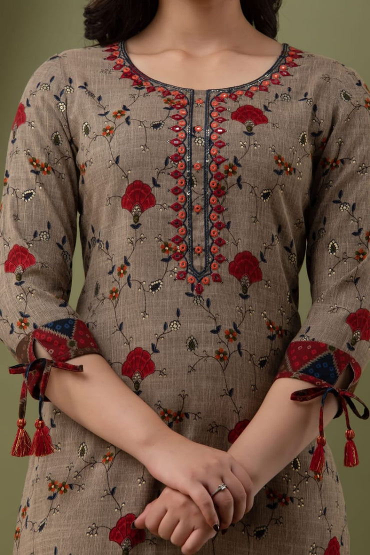 Straight Kurti with Pant
