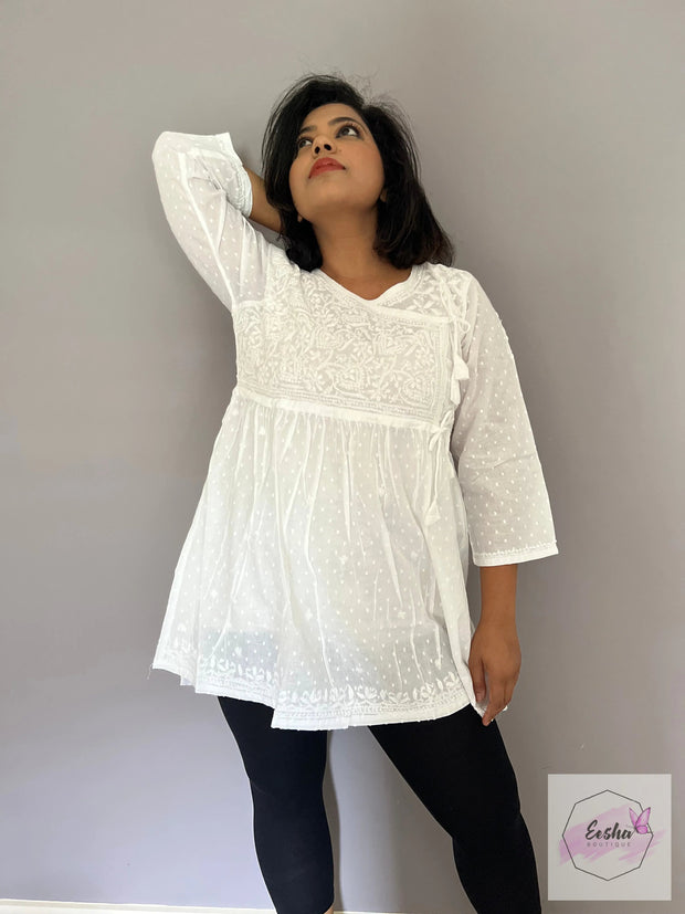 Violet- White Short Top at EeshaBoutique Australia