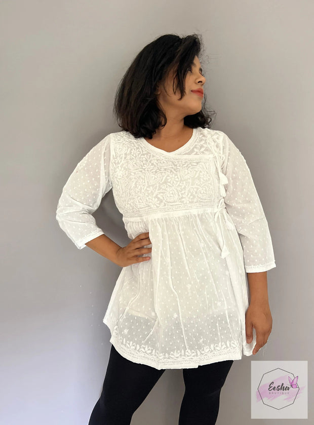 Violet- White Short Top at EeshaBoutique Australia