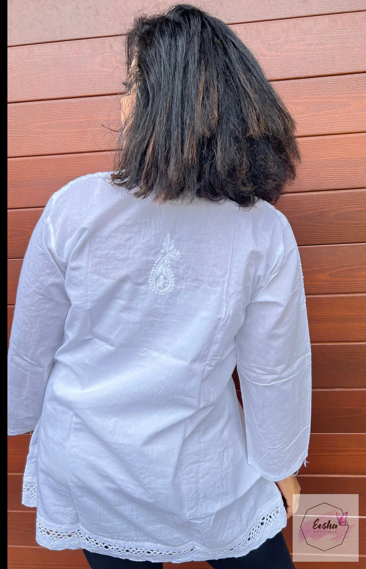 Lily - White Short Top - EeshaBoutique Australian