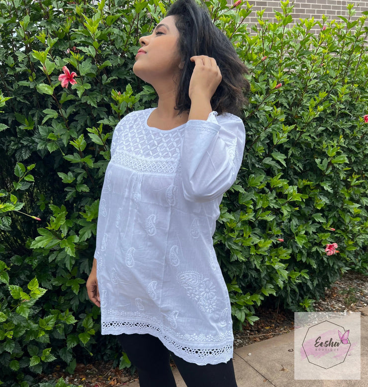 Lily - White Short Top - EeshaBoutique Australian