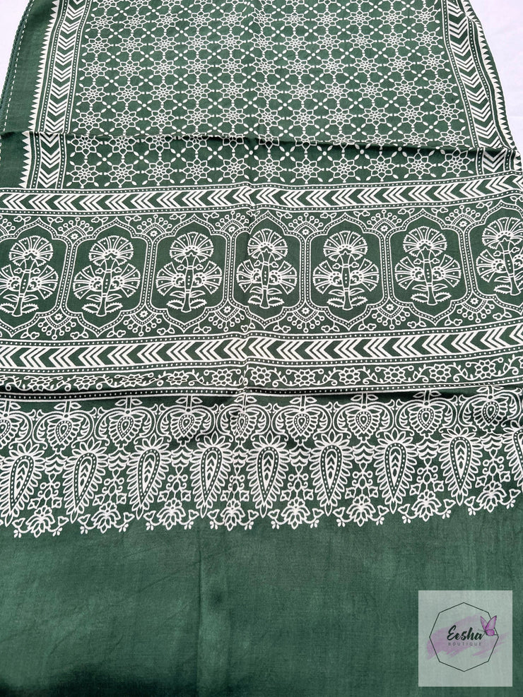 Ajrakh Masru Silk Stole - Devine