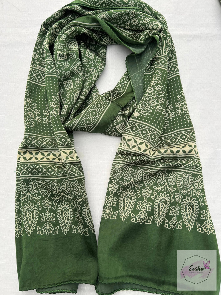 Ajrakh Masru Silk Stole - Devine
