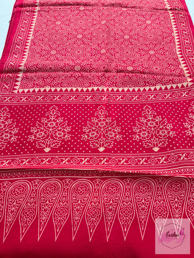 Ajrakh Masru Silk Stole - Devine