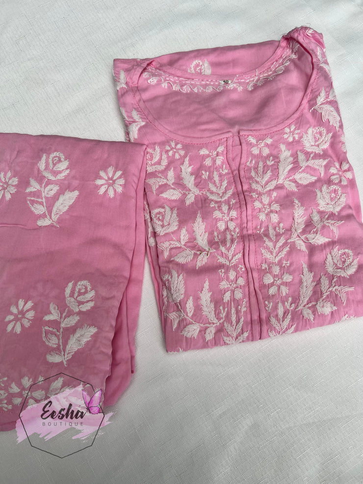 Samara Tunic - Hand Embroidered Kurta Palazzo Set