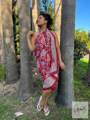 Hand Block Print Cotton Floral Sarong
