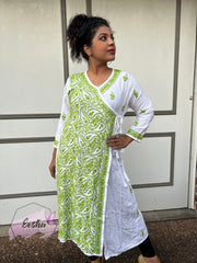 Angarkha Style Long Hand Embroidered Tunic Kurta