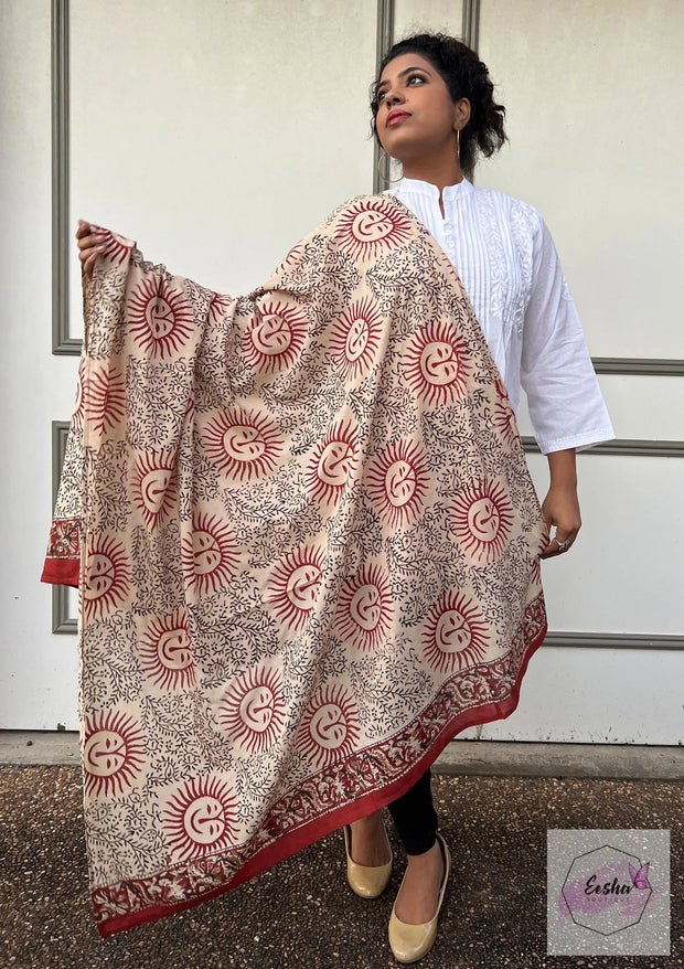 Block Print Sarong-Happy Sun Dupatta