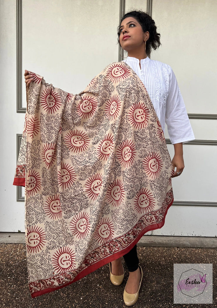Block Print Sarong-Happy Sun Dupatta
