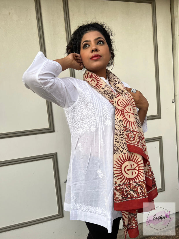 Block Print Sarong-Happy Sun Dupatta