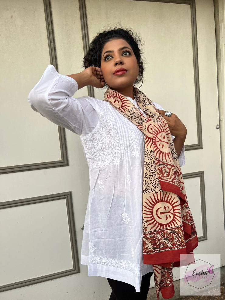 Block Print Sarong-Happy Sun Dupatta