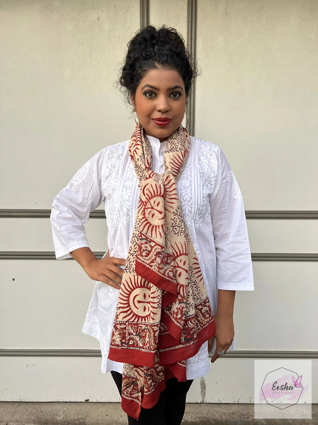 Block Print Sarong-Happy Sun Dupatta