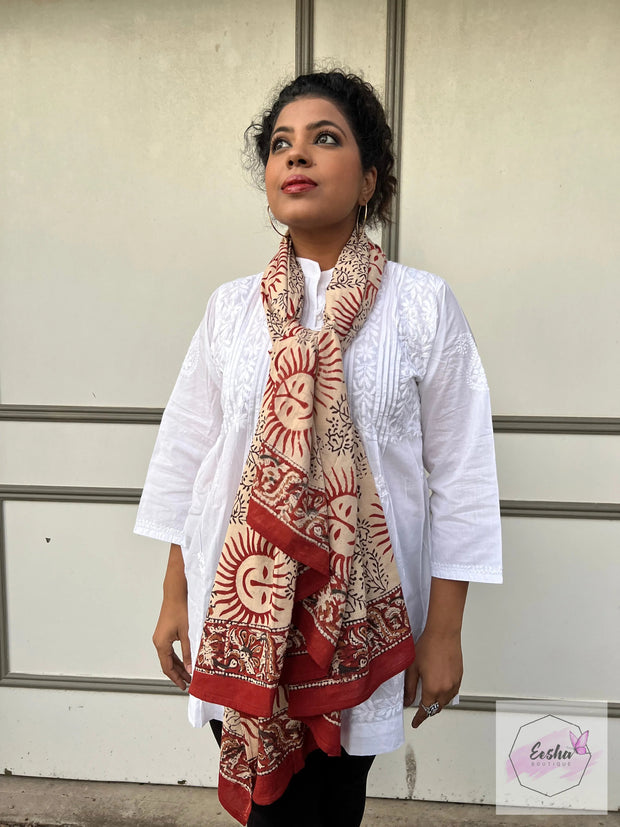 Block Print Sarong-Happy Sun Dupatta