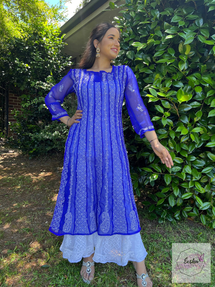 Mohini - Chikankari Georgette Anarkali Maxi Dress