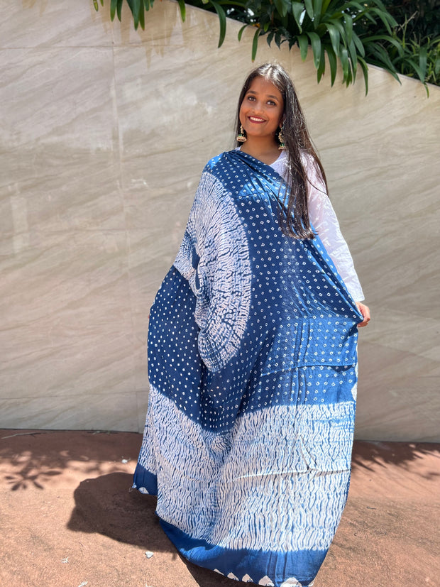 Modal Silk Shibori Bandej Dupatta