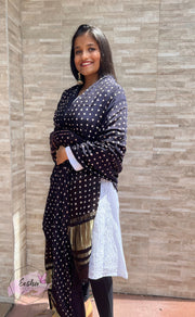 Modal Silk Shibori Bandej Dupatta With Lagdi Patta