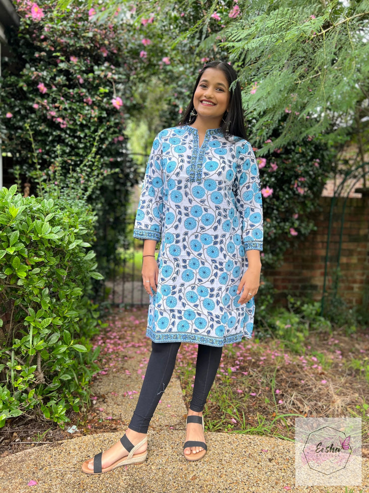 Sunflower Hand Block Print Tunic