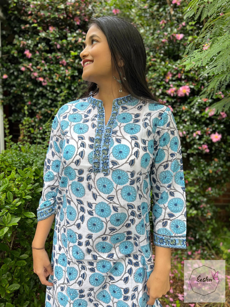 Sunflower Hand Block Print Tunic